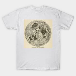 TELESCOPIC VIEW OF THE MOON - Vintage Illustration T-Shirt